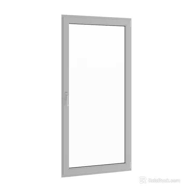 Modern Energy Efficient Aluminum Casement Window With Clear Glass Panel And Secure Lock 3d model 