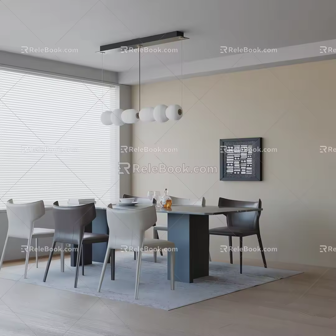 Modern table combination 3d model