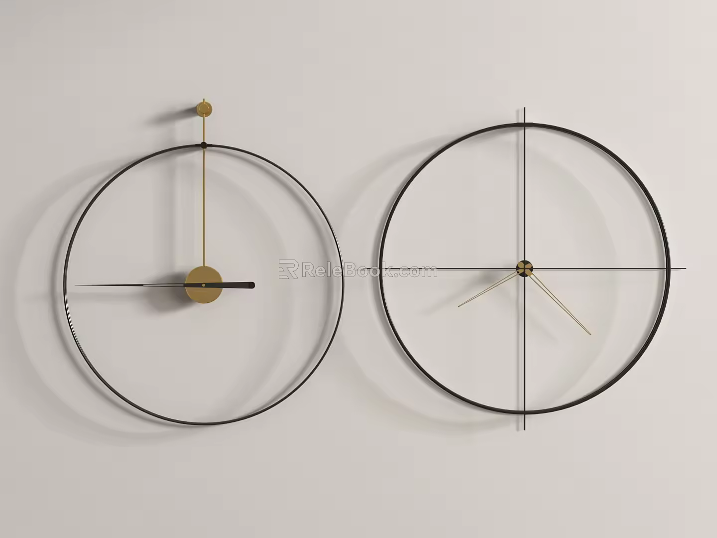 Wall clock combination 3d model