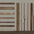 Various Textured Natural Wooden Planks And Sticks For Interior Decoration