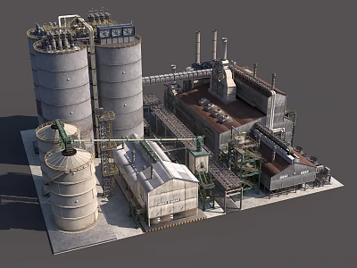 Industrial Style Furniture Design With Metal Pipes And Silo Inspired Elements 3d model