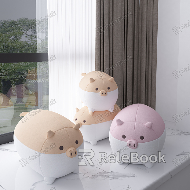 Modern Pillow Pig Doll model