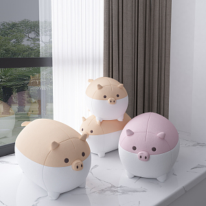 Modern Pillow Pig Doll 3d model