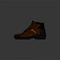 Brown Leather Mid Calf Lace Up Boots With Black Sole For Casual Daily Wear