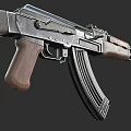 Tactical Rifles With Wooden Stock And Metal Parts In Military Style Dual