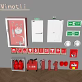 Complete Fire Equipment Collection Including Hydrants Extinguishers Exit Signs And Detectors 3d model