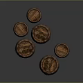 Classic Vintage Wooden Barrels With Metal Hoops And Distressed Wood Grain
