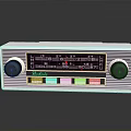 Vintage Electronic Radio Receiver With Classic Knobs Tuning Dial And Retro Style 3d model