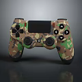 Camouflage Pattern Game Controller Modern Electronic Device With Ergonomic Design