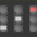 Three Traffic Lights Arrangement With Black Housing And Round Lenses