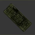 Green Armored Military Vehicle With Tracked Chassis And Turret Weapon System Design