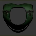 Warrior In Green Armor With Black Leather Straps And Metal Buckles