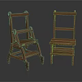 Wooden Leisure Chairs Two Pieces with Foldable Design Simple Style and Sturdy Structure