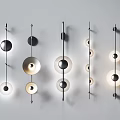Modern Geometric Wall Lamps With Circular Metal Design And Hanging Structure 3d model