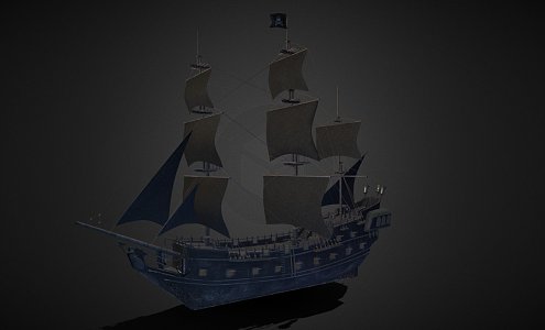 Weapons Black Sailboat 3d model