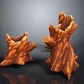 Unique Wooden Stump Decorative Crafts With Natural Texture And Artistic Design