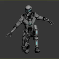 Modern Mech Warrior Mech Soldier Machine Battleguard Mechanical Battleguard 3d model