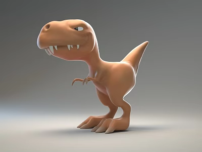 Modern Game Character Cartoon Tyrannosaurus Rex 3d model