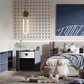 Modern Kids Room Interior Design With Cozy Bed Desk Chair And Decorative Wall Art