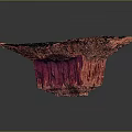 Stunning Red Natural Landscape Featuring Heart Shaped Depression And Vibrant Terrain