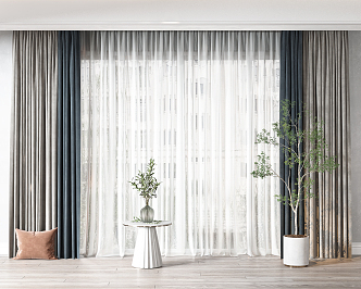 Modern Curtains 3d model