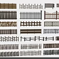 Various Types of Decorative Garden Fences with Different Materials and Design Styles