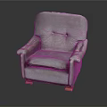 Light Green Upholstered Single Sofa With Armrests And Wooden Legs Design