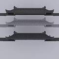 Ancient Chinese Architecture Traditional Roof Design With Curved Eaves And Tile Patterns