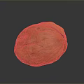 Fresh Orange Walnut With Textured Surface On Dark Background And Natural Reflection 3d model