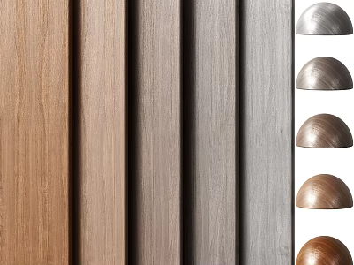 Natural Stone And Wood Decorative Panels With Various Textures For Interior Design 3d model