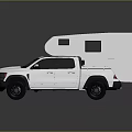 White Pickup Truck With Camper Top For Outdoor Camping Adventures
