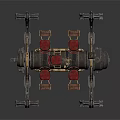 Vintage Steam Train Featuring Multiple Metal Gear Wheels And Complex Mechanical Design 3d model
