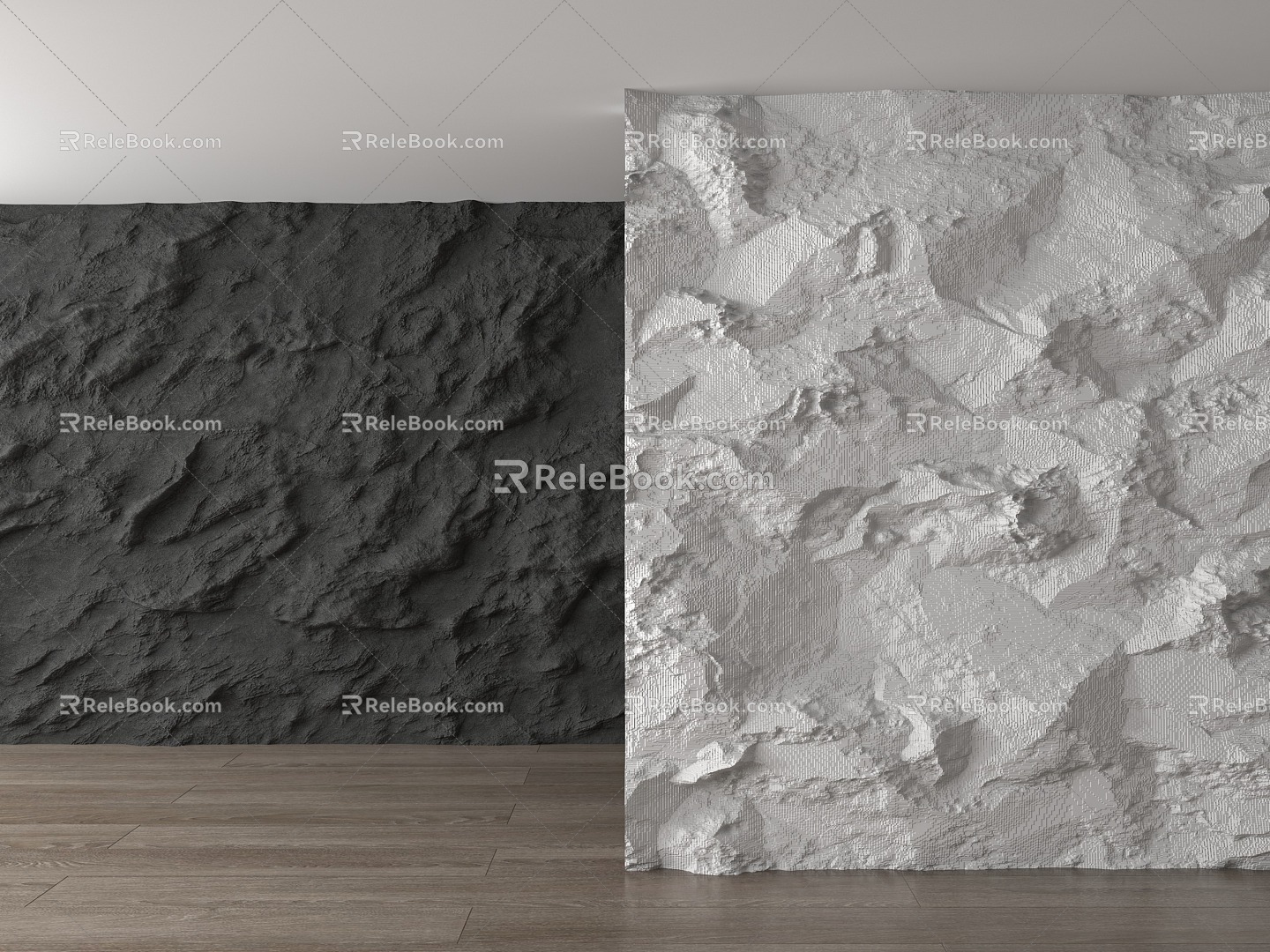 Modern background wall rough stone culture stone rubble background wall 3d model