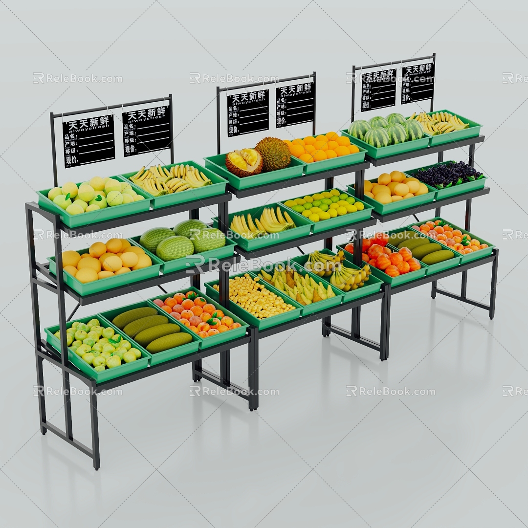 Multi-functional vegetable shelf fruit and vegetable shelf steel wood selling fruit vegetable fruit shelf supermarket fruit shelf display rack model