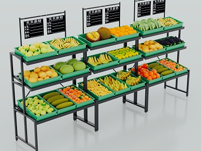 Multi-functional vegetable shelf fruit and vegetable shelf steel wood selling fruit vegetable fruit shelf supermarket fruit shelf display rack model