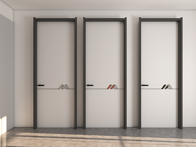 Modern swing door interior door model