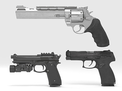 pistol firearm long-range weapon model