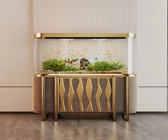 Modern Fish Tank Glass Fish Tank Aquarium Display Cabinet Side Cabinet 3d model