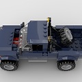 LEGO toy blocks pickup truck jeep buggy 3d model