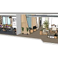 Modern Public Office Space Design With Open Layout Office Desks And Green Plants