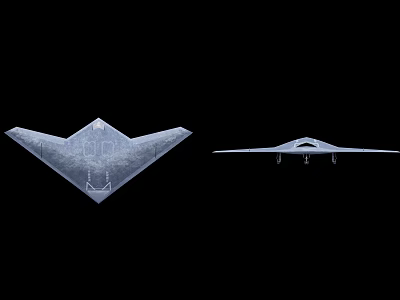 Two Modern Stealth Fighter Jets With Triangle Wing And Streamlined Body Design 3d model
