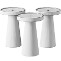 Modern Coffee Tables With Round Top And Conical Base In Various Wood Tones