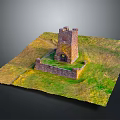 Tower defense sentry tower air defense watchtower observatory tower loft 3d model