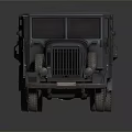 Vintage Gray Truck With Open Cargo Bed And Wooden Planks Design