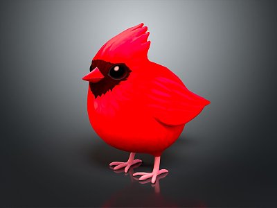 Modern bird cartoon bird 3d model