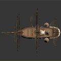 European-style ancient ship ancient warship large ancient ship ancient warship 3d model