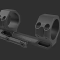Tactical Weapon Scope Mount with Dual Ring Design for Precision Rifle Attachment Durable Black Construction