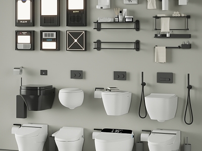 Modern toilet bathroom supplies model