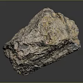 Natural Decorative Stone with Rough Surface Mixed Colors and Visible Mineral Inclusions