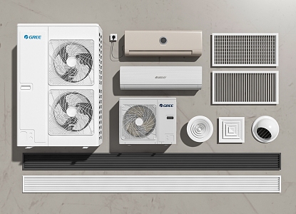 Wall-mounted air conditioner outlet 3d model